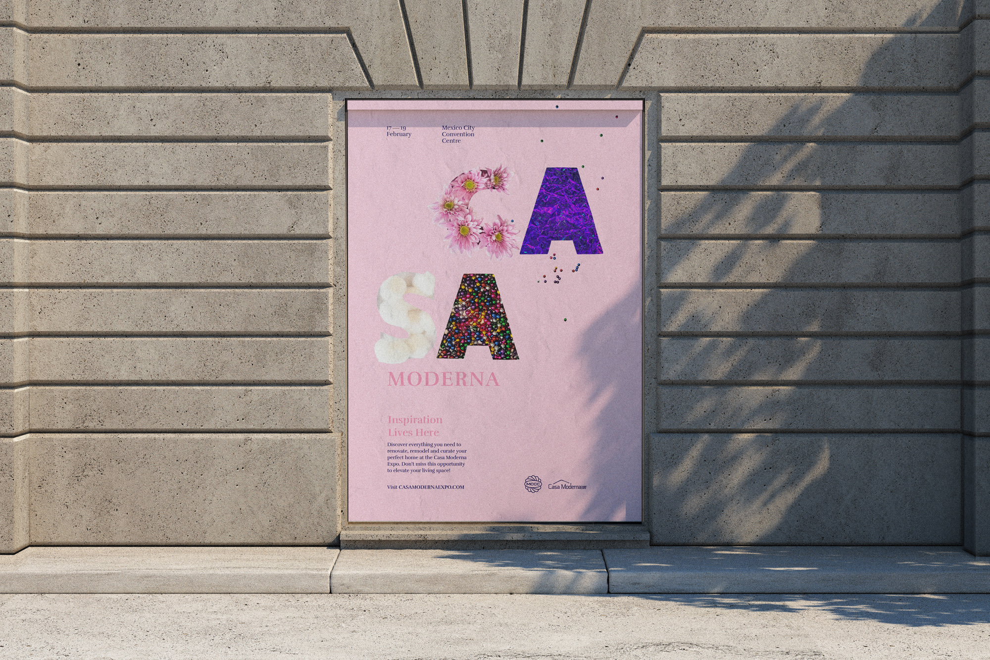 Poster on wall in city